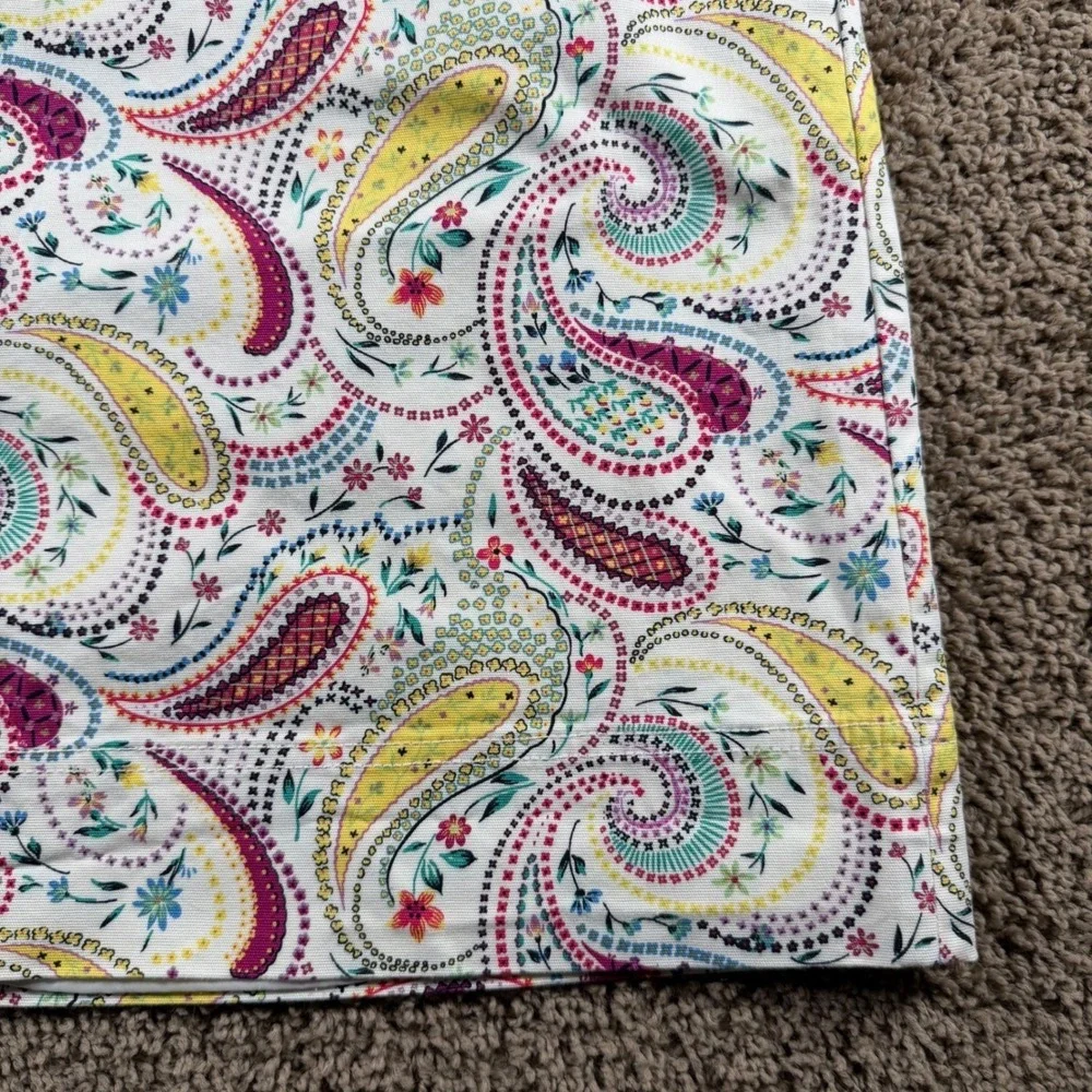Talbots mini skirt paisley women's‎ 20 floral plus artsy preppy colorful office